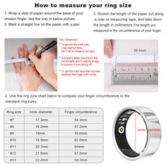 Health Smart Ring – Fitness Tracker with HR, SpO₂, Sleep & Step Monitoring