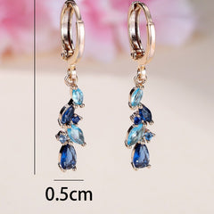 Champagne Gold Aquamarine & Diamond Earrings